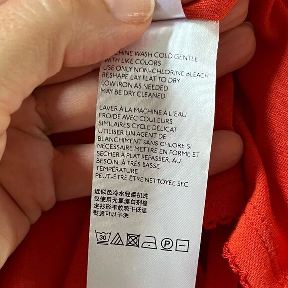 Anthropologie Maeve Brianne Cowl Neck Dress in Tangerine 1X NWOT - Picture 9 of 15